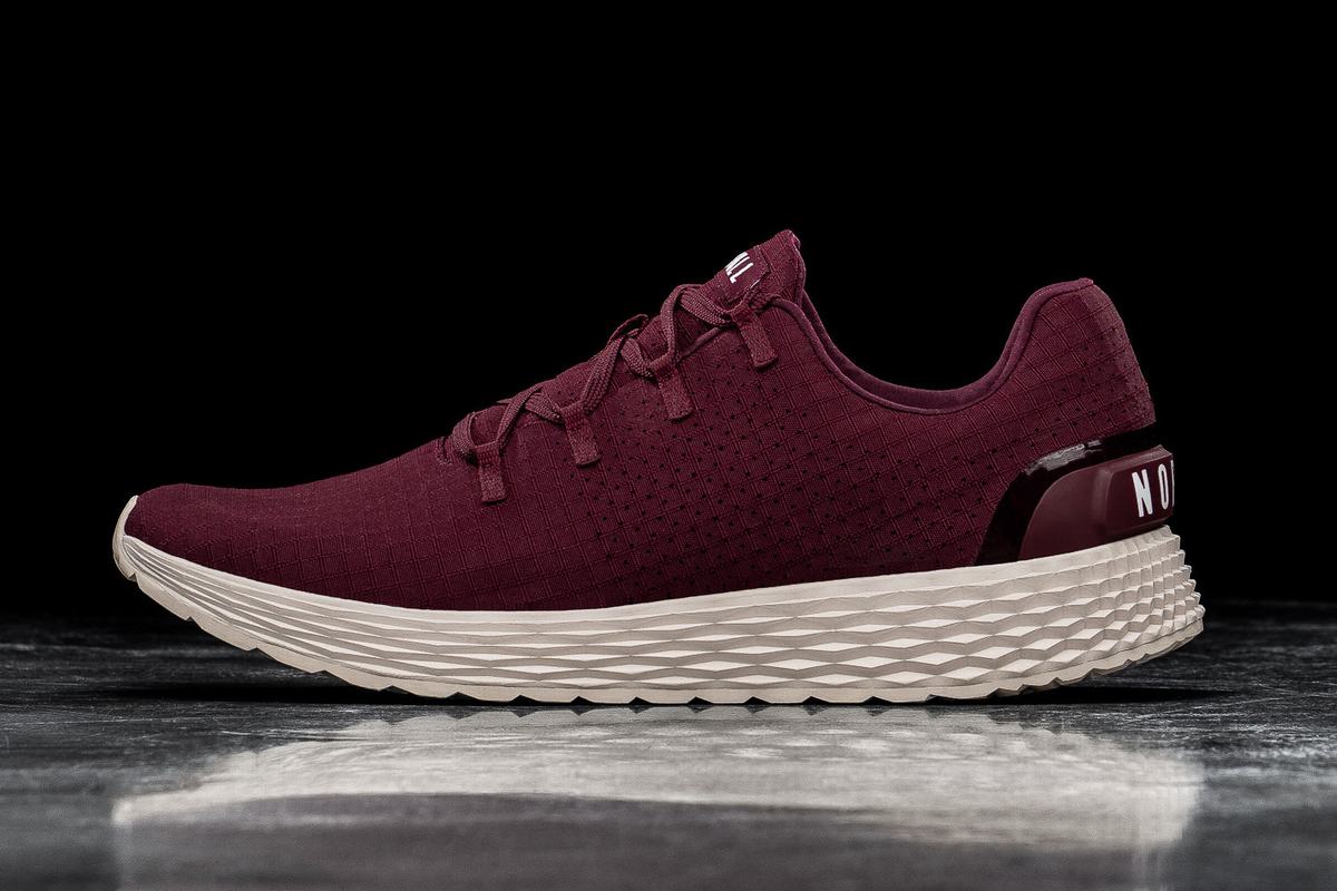 Nobull Ripstop Runner Men's Running Shoes Dark Red White | Australia (ZD8920)